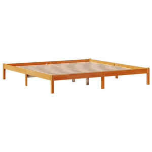 Bettgestell 180x200 cm mit Kopfteil Wachsbraun