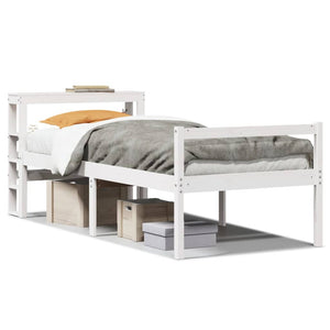 Seniorenbett Weiß 75x190 cm ohne Matratze