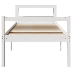 Seniorenbett Weiß 75x190 cm ohne Matratze
