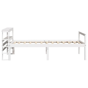 Seniorenbett Weiß 75x190 cm ohne Matratze