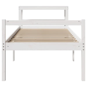 Seniorenbett Weiß 90x190 cm ohne Matratze
