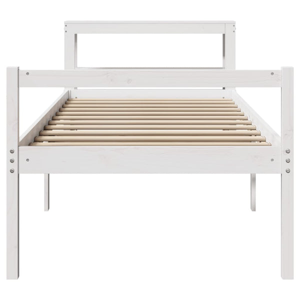 Seniorenbett Weiß 90x190 cm ohne Matratze