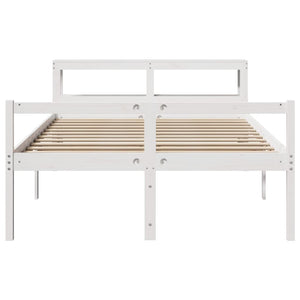 Seniorenbett Weiß 120x190 cm ohne Matratze