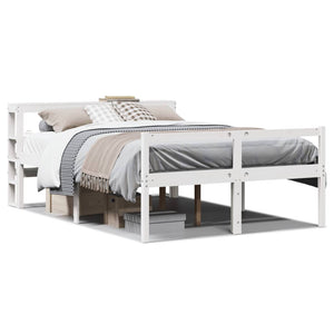 Seniorenbett 140x190 cm Weiß ohne Matratze