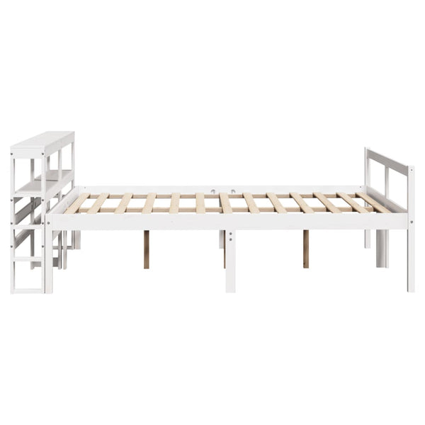 Seniorenbett 140x190 cm Weiß ohne Matratze