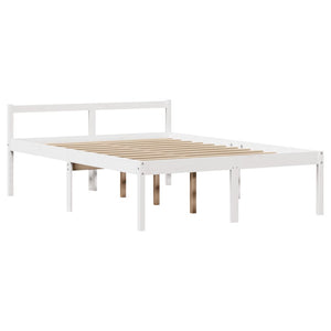 Seniorenbett 140x190 cm Weiß ohne Matratze