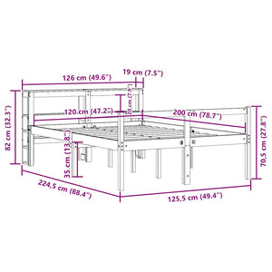 Seniorenbett 120x200 cm mit Kopfteil