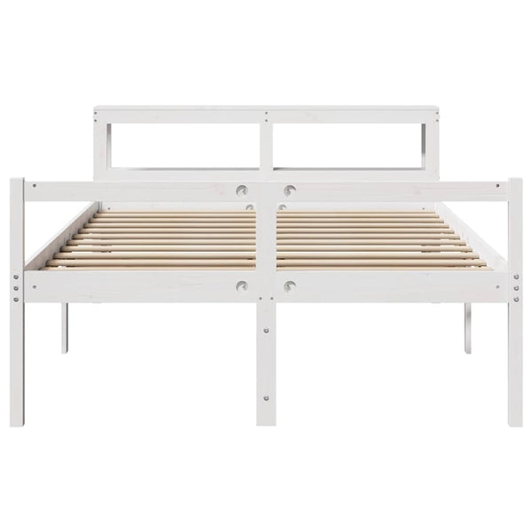 Seniorenbett Weiß 120x200 cm ohne Matratze