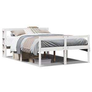 Seniorenbett 140x200 cm Weiß ohne Matratze