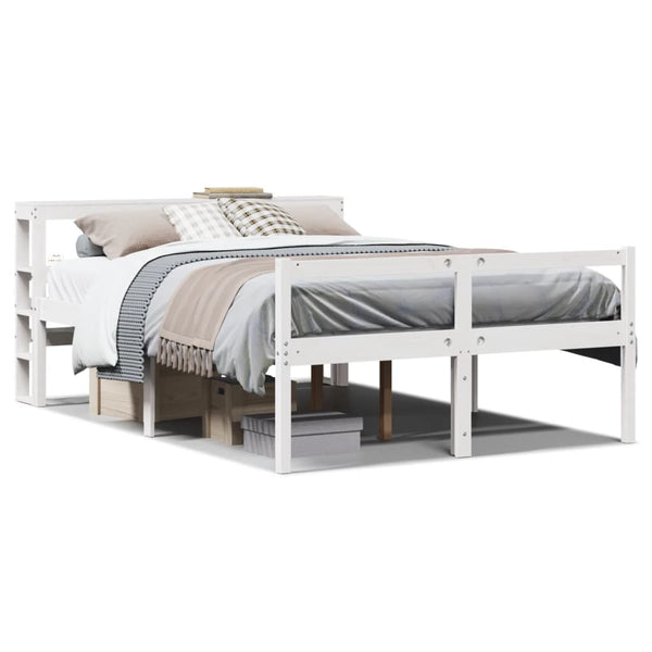 Seniorenbett 140x200 cm Weiß ohne Matratze