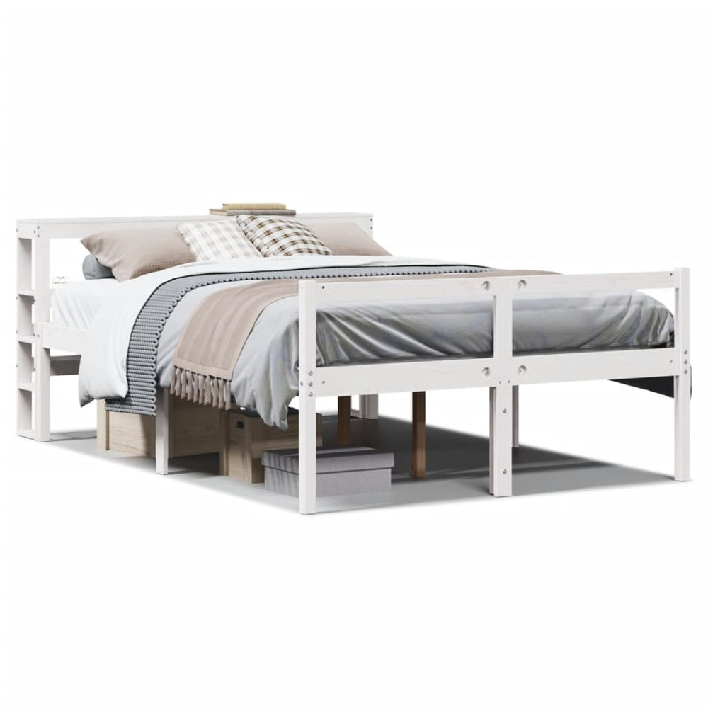 Seniorenbett 150x200 cm Weiß ohne Matratze