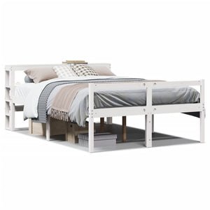 Seniorenbett 150x200 cm Weiß ohne Matratze