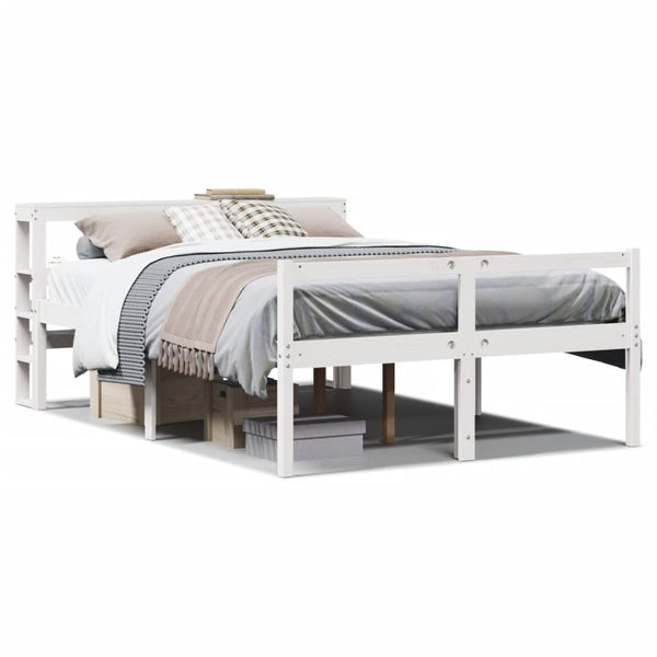 Seniorenbett 150x200 cm Weiß ohne Matratze