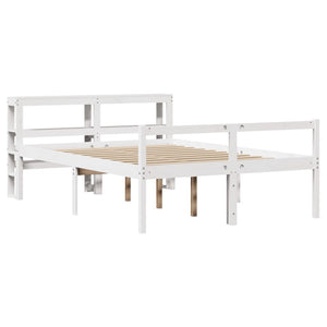Seniorenbett 150x200 cm Weiß ohne Matratze