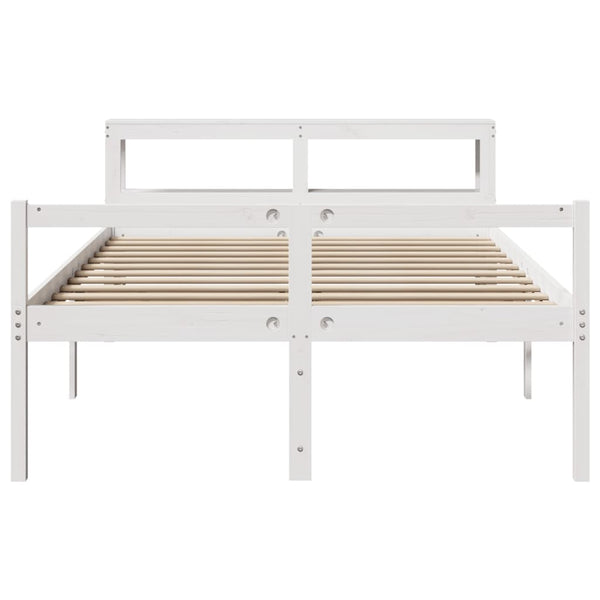 Seniorenbett 150x200 cm Weiß ohne Matratze