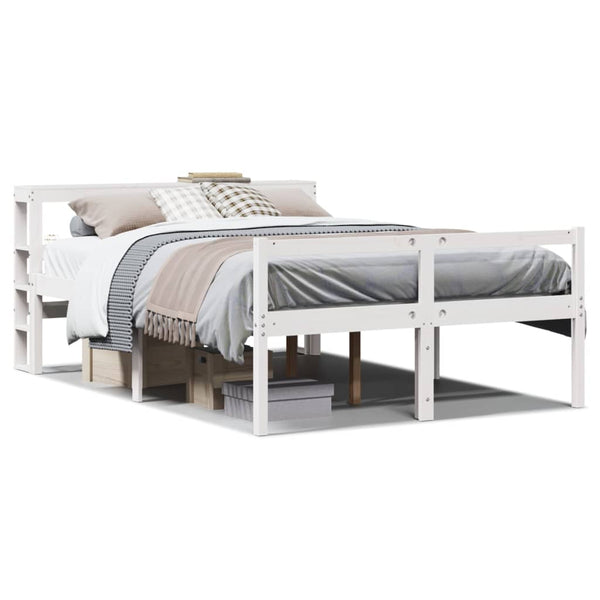 Seniorenbett 160x200 cm Weiß ohne Matratze