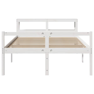 Seniorenbett 160x200 cm Weiß ohne Matratze