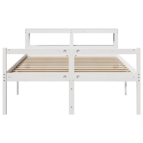 Seniorenbett 160x200 cm Weiß ohne Matratze