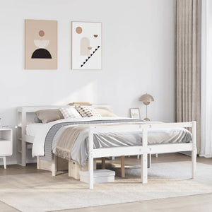 Seniorenbett 160x200 cm Weiß ohne Matratze