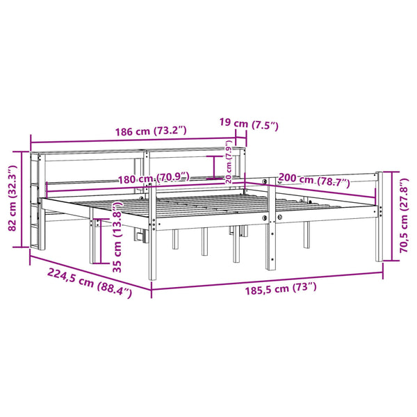 Seniorenbett 180x200 cm ohne Matratze