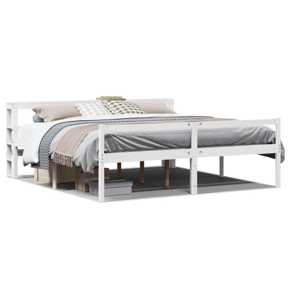 Seniorenbett Weiß 180x200 cm ohne Matratze