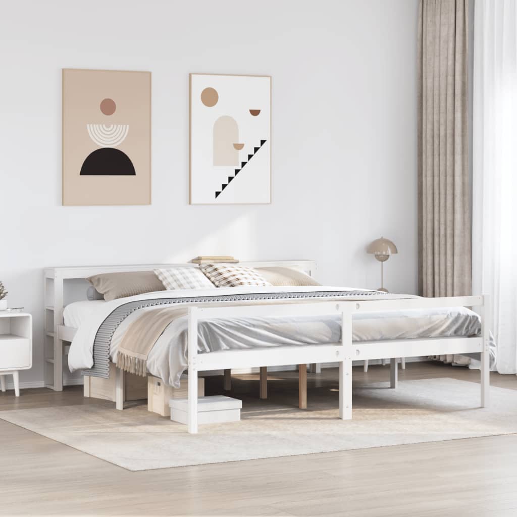 Seniorenbett Weiß 180x200 cm ohne Matratze