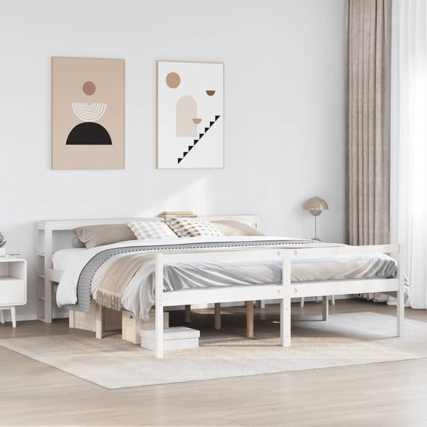 Seniorenbett Weiß 180x200 cm ohne Matratze