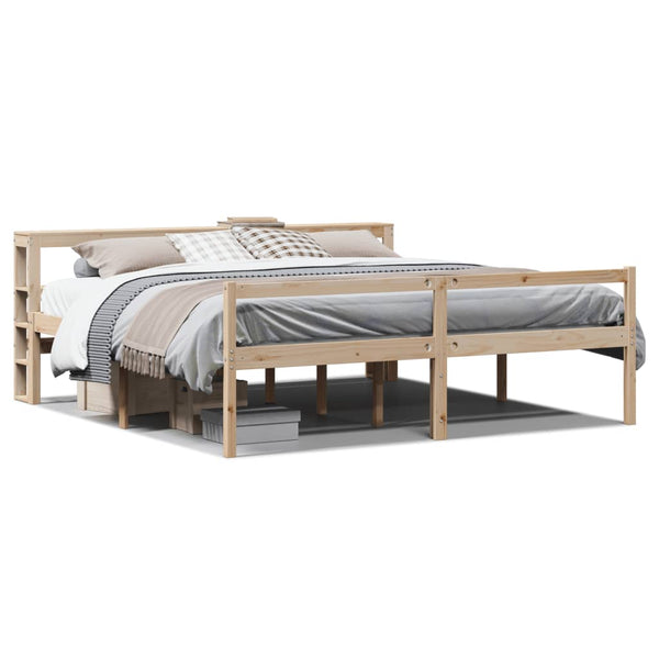 Seniorenbett 200x200 cm Kiefer Massivholz
