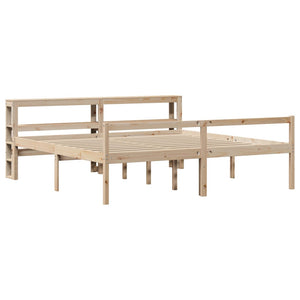 Seniorenbett 200x200 cm Kiefer Massivholz
