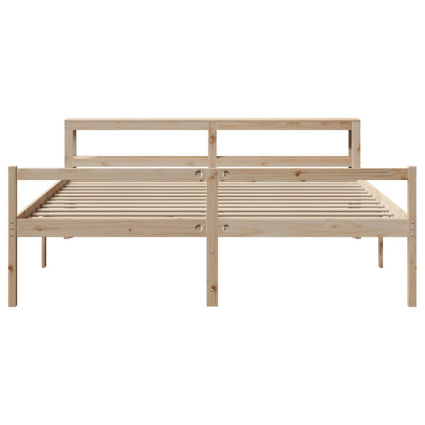 Seniorenbett 200x200 cm Kiefer Massivholz
