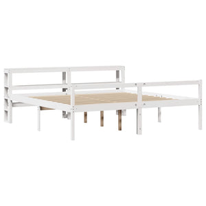 Seniorenbett Weiß 200x200 cm ohne Matratze