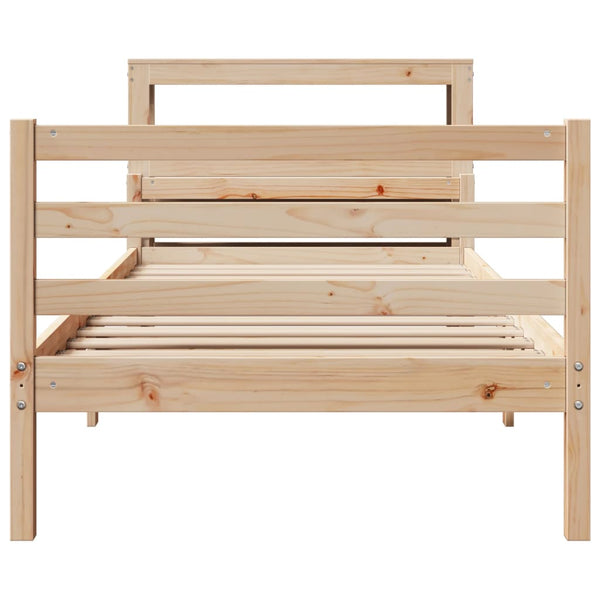 Bettgestell 90x200 cm mit Kopfteil