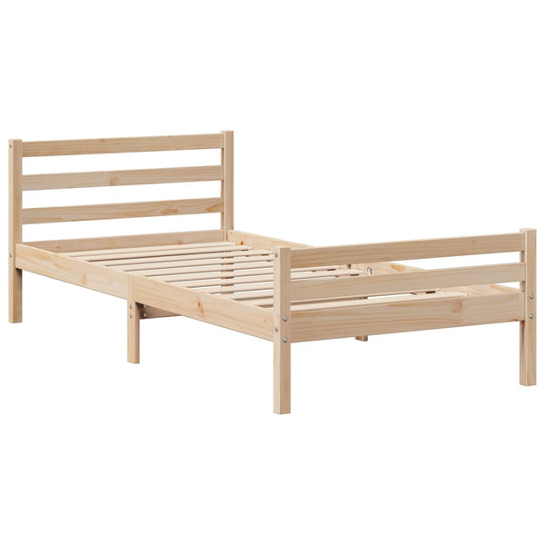 Bettgestell 90x200 cm mit Kopfteil