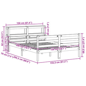 Bettgestell 150x200 cm mit Kopfteil