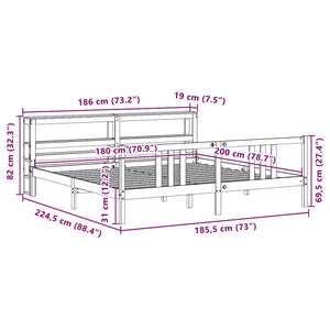 Bettgestell 180x200 cm mit Kopfteil