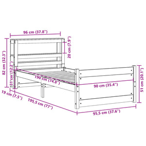 Bettgestell Weiß 90x190 cm Ohne Matratze