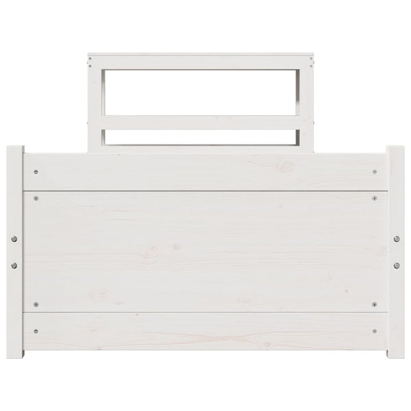 Bettgestell Weiß 90x190 cm Ohne Matratze