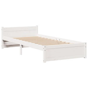 Bettgestell Weiß 90x190 cm Ohne Matratze