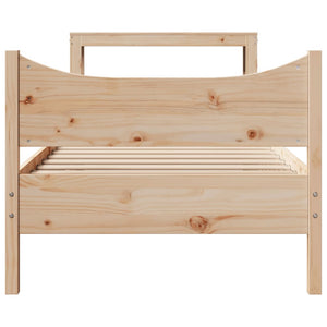 Massivholzbett Kiefer 75x190 cm mit Kopfteil