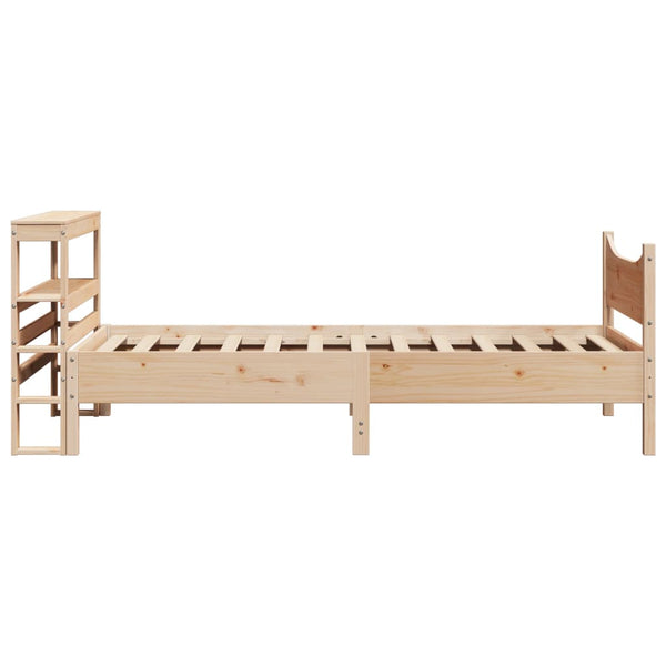 Massivholzbett Kiefer 75x190 cm mit Kopfteil