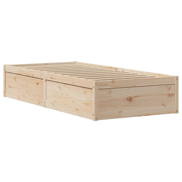 Massivholzbett Kiefer 90x190 cm mit Kopfteil