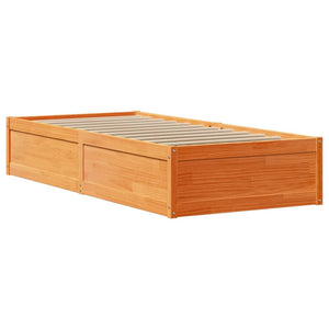 Massivholzbett Kiefer 90x190 cm mit Kopfteil