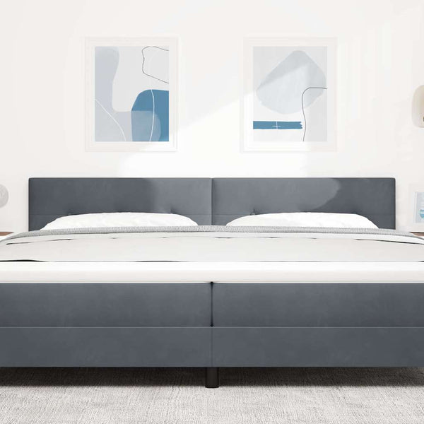 LED Kopfteil Grau 200 cm Samt