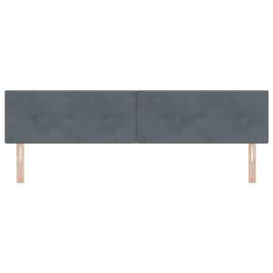 LED Kopfteil Grau 200 cm Samt