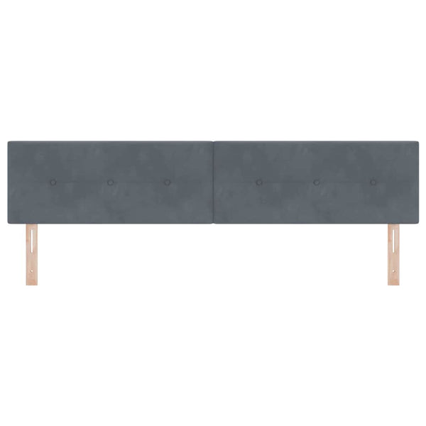 LED Kopfteil Grau 200 cm Samt