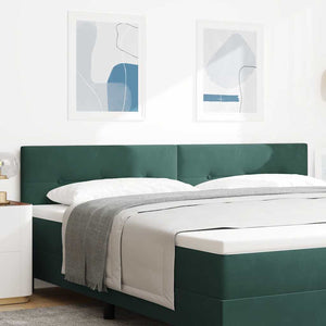 vidaXL LED Headboard with LED Light Strips Green 200 cm Velvet