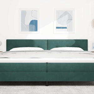 vidaXL LED Headboard with LED Light Strips Green 200 cm Velvet