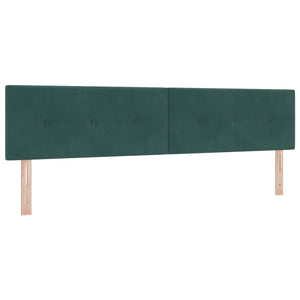 vidaXL LED Headboard with LED Light Strips Green 200 cm Velvet