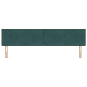 vidaXL LED Headboard with LED Light Strips Green 200 cm Velvet