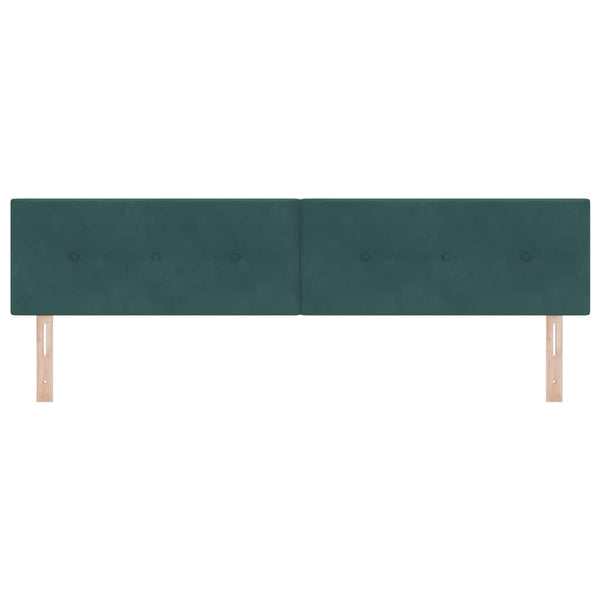 vidaXL LED Headboard with LED Light Strips Green 200 cm Velvet